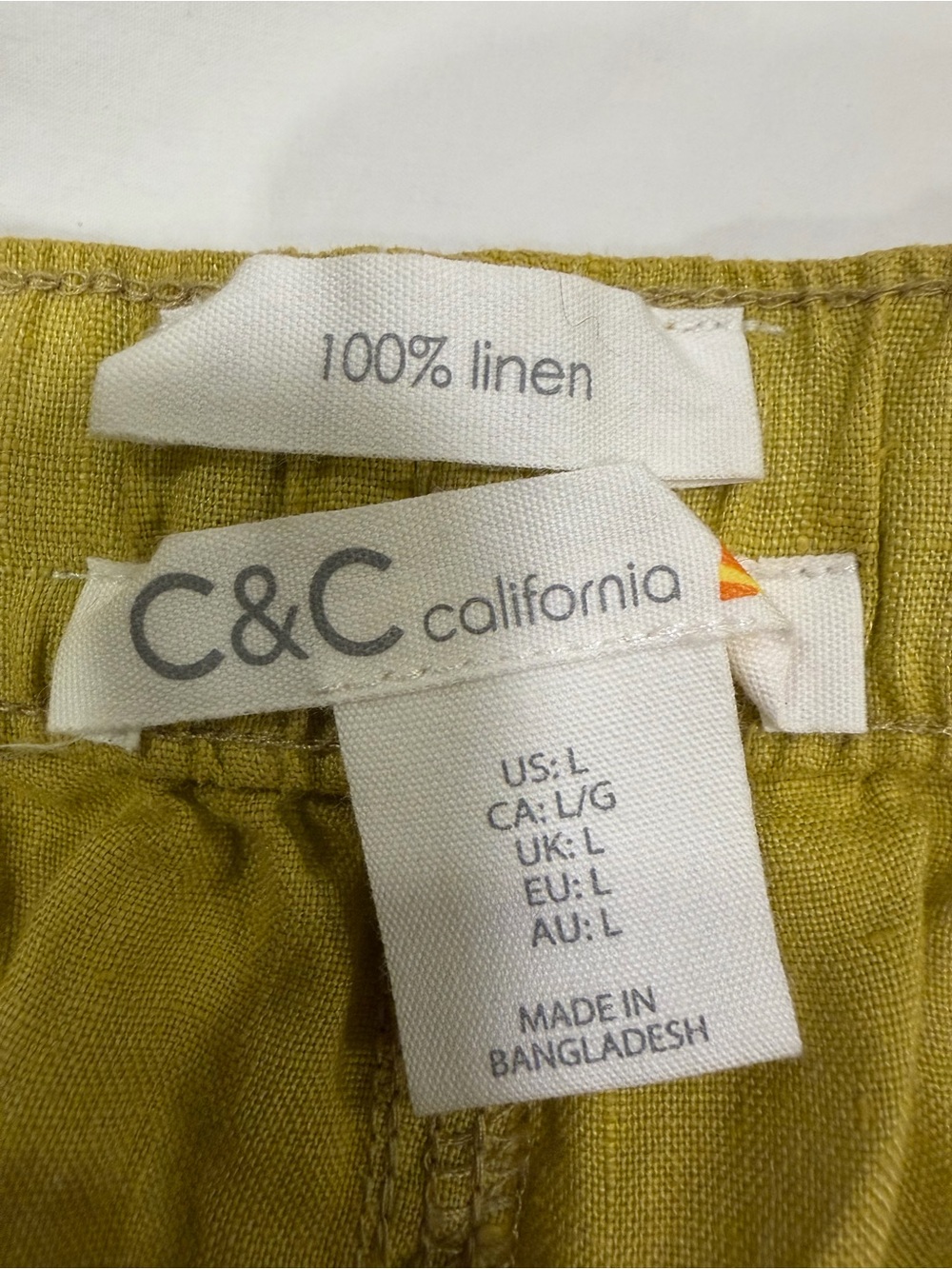 C&C California Drawstring Shorts - Mustard - Picture 4 of 9